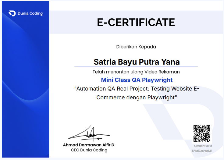 Automation QA Real Project: Testing Website E-Commerce dengan Playwright preview